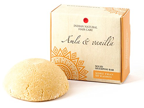 Amla & Vanilla Solid Shampoo Bar - Natural Hair Care for Damaged Hair