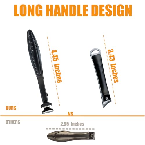 Aondos Heavy Duty Angled Nail Clippers for Thick & Ingrown Nails