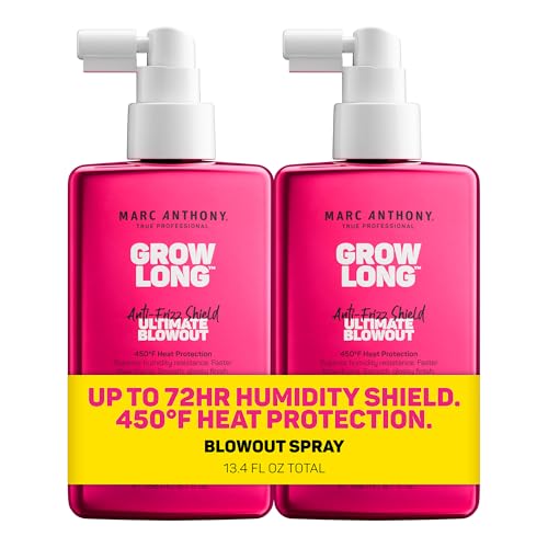 Marc Anthony Grow Long Anti-Frizz Heat Protection Spray 2 Pack - 6.7 oz