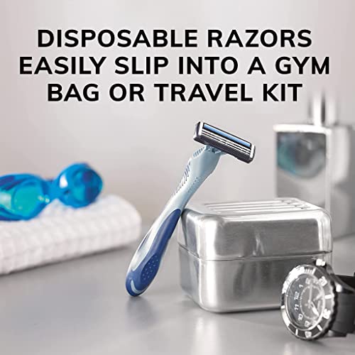 BIC Flex 3 Men’s Disposable Razor Kit - 4 Blades, Aloe Lubricant, Travel Friendly