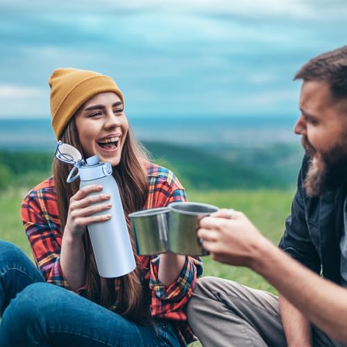 24 oz Insulated Water Bottle with Dustproof Lid & Tea Infuser