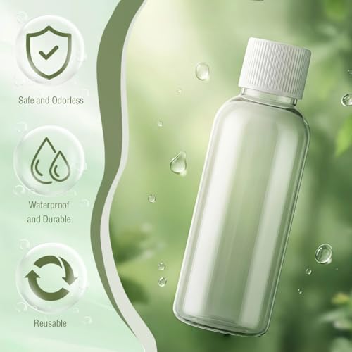 12pcs 30ml Refillable Transparent Travel Cosmetic Bottles Set with Leak-Proof Screw Lids
