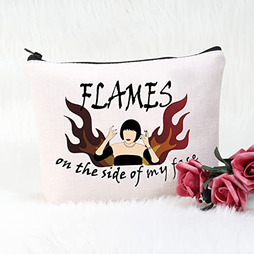 POFULL Flames On The Side Of My Face Zipper Pouch Bag