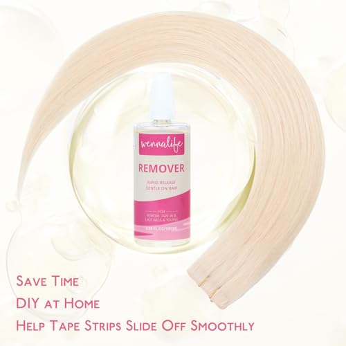 WENNALIFE Tape-in Hair Extension Remover 100 mL Citrus Scent - Gentle & Residue-Free