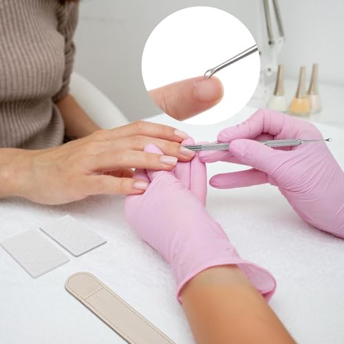 Dual-Ended Cuticle Scraper Tool for Nail Care with Case