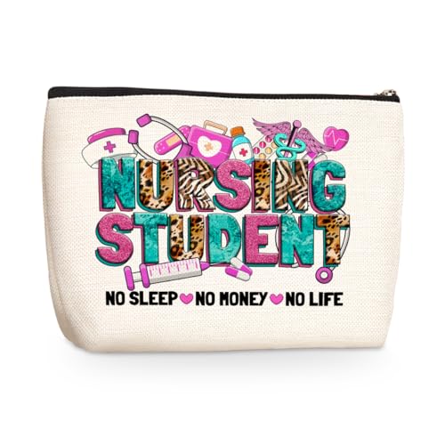 Jealance Nurse10 Makeup Bag - Inspirational RN & Student Nurse Cosmetic Organizer