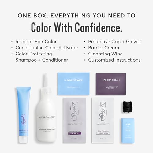 Madison Reed Radiant Hair Color Kit - 100% Gray Coverage for Resistant Grays, 4.5NNN Darkest Brown with Warm Tones (Barletta Brown) | PPD-Free & Ammonia-Free, 1 Pack