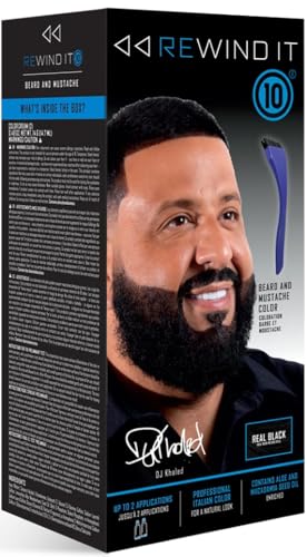 REWIND IT 10 Real Black Beard Color Kit - Ammonia Free & Vegan