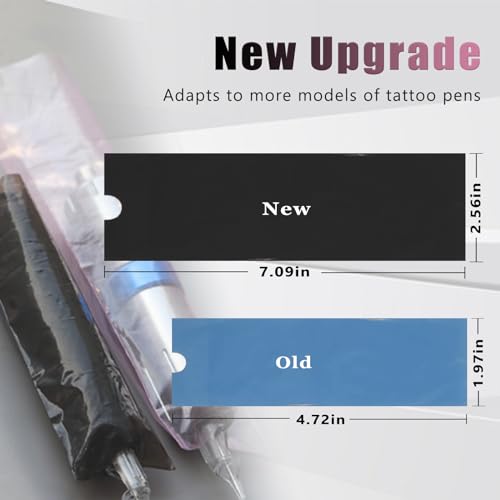 LEEYUKA Disposable Tattoo Pen Covers - 400pcs Hygienic Machine Sleeves