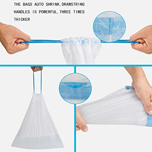 1.2 Gallon Small Trash Bags - Eco-Friendly Drawstring Garbage Liners, 80 Count