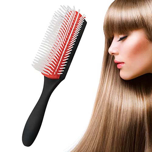 Betued 9-Row Anti-Static Detangling Brush for Curly and Wavy Hair
