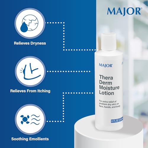 MAJOR Thera Derm Moisture Lotion 8 Fl Oz (Pack of 3) - Dry Skin Relief