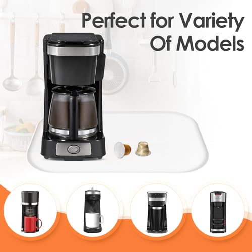 TOHONFOO Silicone Coffee Maker Mat - 17.4''x10.6'' Non-Slip Tray