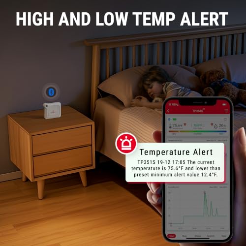 TempPro Bluetooth Thermometer Hygrometer - 260ft Remote Monitoring