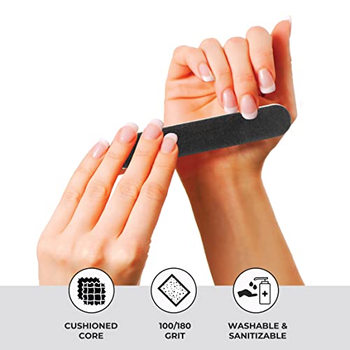 ForPro Mini Foam Board Nail File - Double-Sided, 50-Count