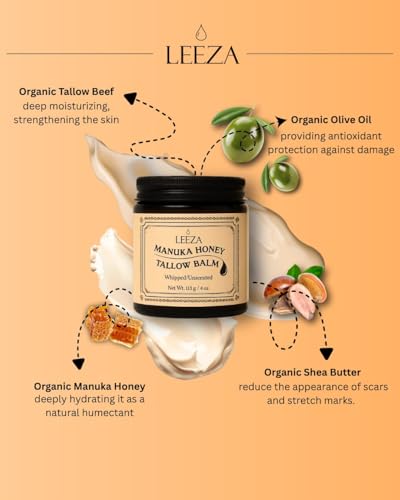 Manuka Honey Tallow Balm – Natural Moisturizer for Face, Hands & Body