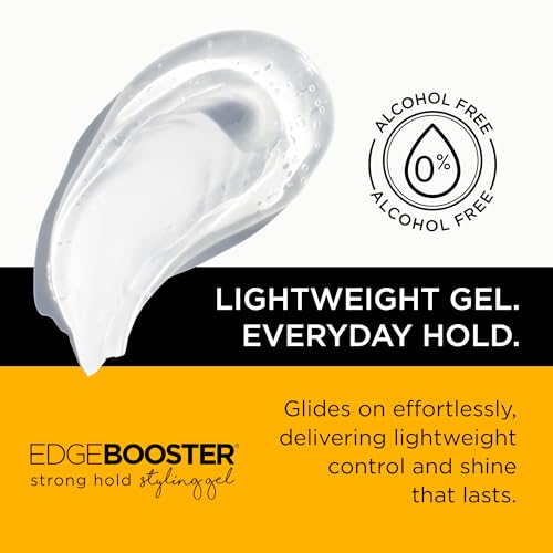 Style Factor EDGE BOOSTER Lemon Berry Strong Hold Gel | 16.9oz Alcohol-Free Hair Gel for Curly and Wavy Styles