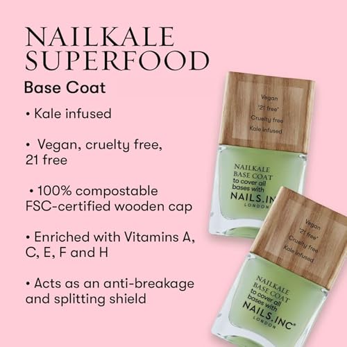 Nails Inc Superfood NailKale Base Coat - Hardening & Anti-Chip Treatment