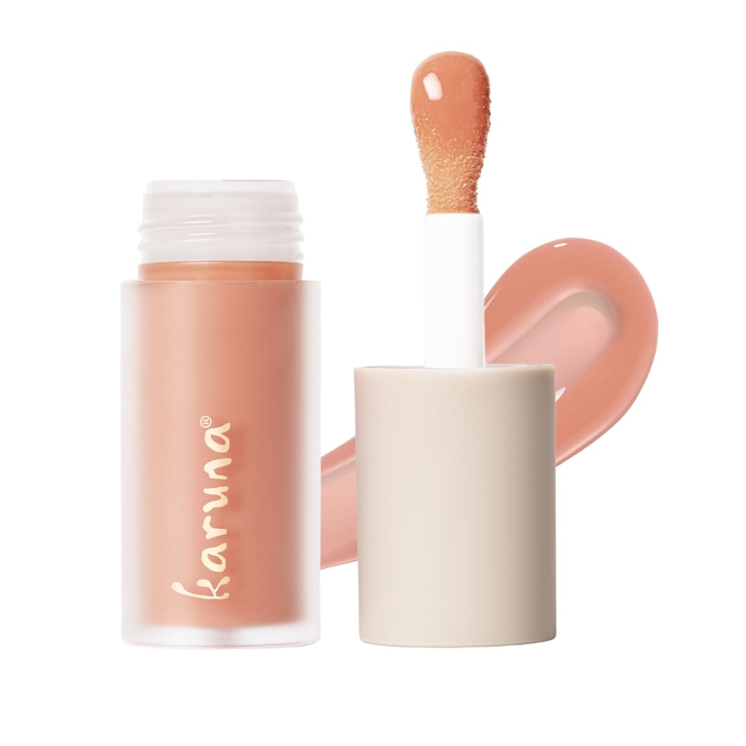 Karuna Tinted Lip Oil - Dream Cool Mauve Lip Tint with Vegan Collagen & Peptides | Hydrating K-Beauty Lip Stain