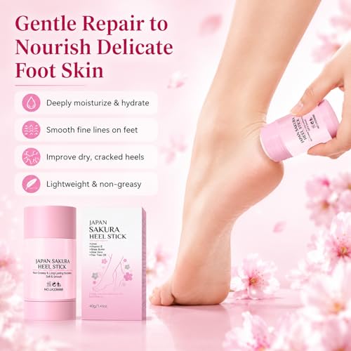 Sakura Foot Balm Stick - Moisturizing Shea Butter & Aloe Vera