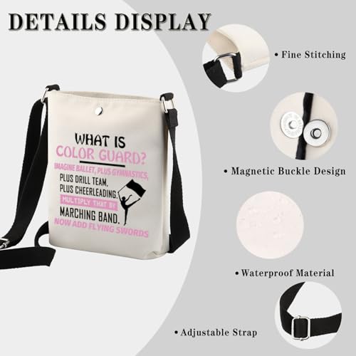 Color Guard Makeup Bag - Canvas Cosmetic Organizer for Marching Band Gift