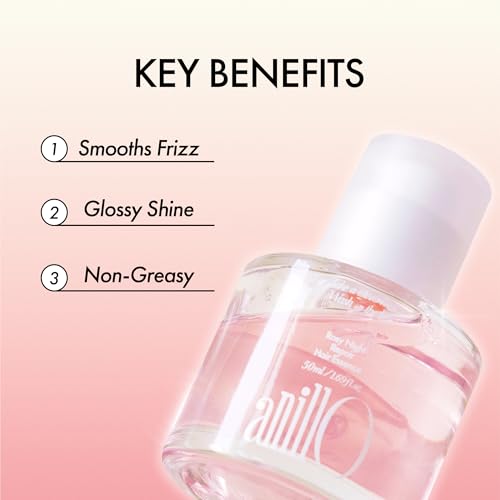 ANILLO Rosy Night Repair Hair Essence with Damask Rose Extract, Rosehip Oil, Peptide Complex for Dry, Damaged, Frizzy Hair - Musky Floral Scent, Vegan, Paraben-Free 50ml / 1.69 fl. Oz