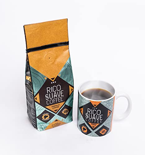 Rico Suave Premium Coffee - 100% Ecuadorian Dark Roast Ground Coffee, 12oz