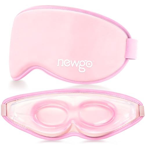 NEWGO 3D Cooling Eye Mask - Weighted Sleep Mask for Puffiness Relief