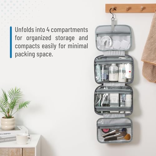Ms. Pen Water-Resistant Travel Toiletry Bag Organizer with Hook