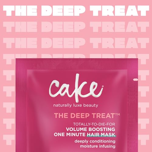 Cake Beauty Travel Hair Mask Set - 5 x 1.76 oz Volumizing Treatment for Dry Hair