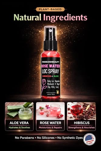 Pride and Beauty Rose Water Loc Spray – Daily Hydration & Itch Relief (4 Count)