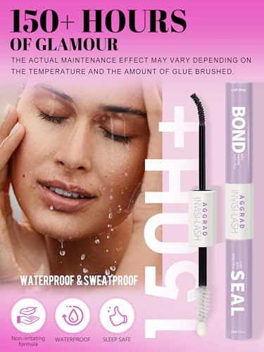 AGGRAD Black Bond & Remover Kit - Super Strong Lash Glue for Extensions