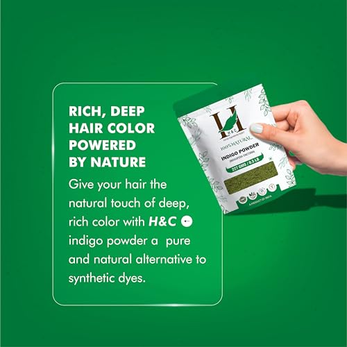 H&C 100% Natural Indigo Powder for Hair - 1 KG Pure Herbal Hair Color