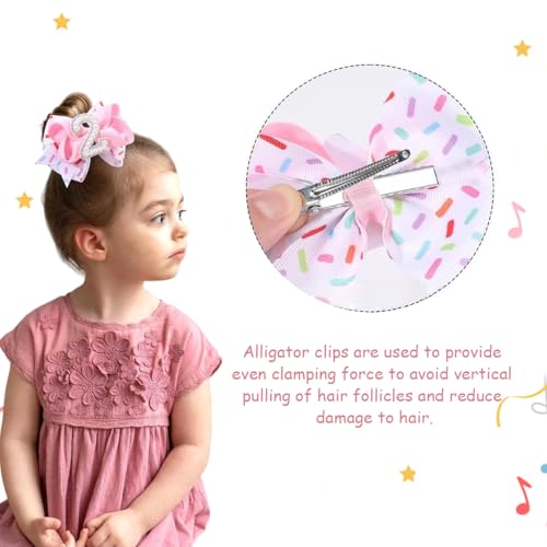 Birthday Crown Headband and Hair Bow Set for Baby Girls Ages 1-6