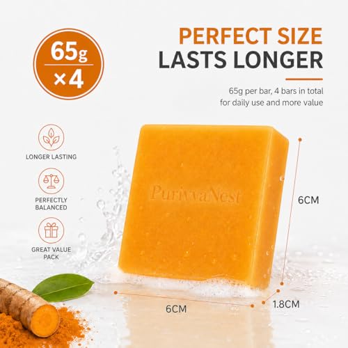 Kojic Acid & Turmeric Soap Bar - Dark Spot Remover for Face & Body