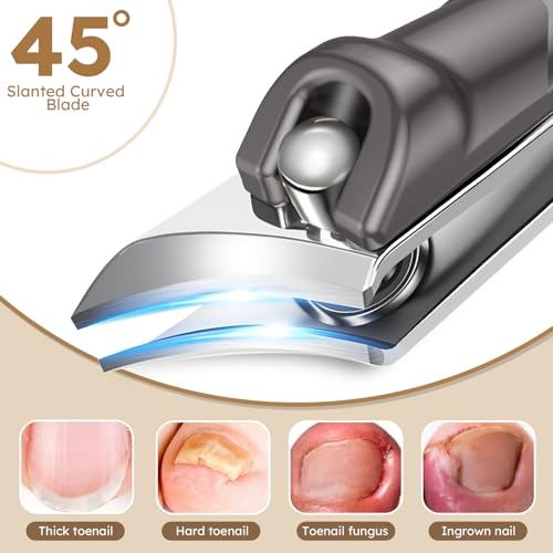Nailysor 5-in-1 Professional Toenail Clipper Set for Thick Ingrown Nails