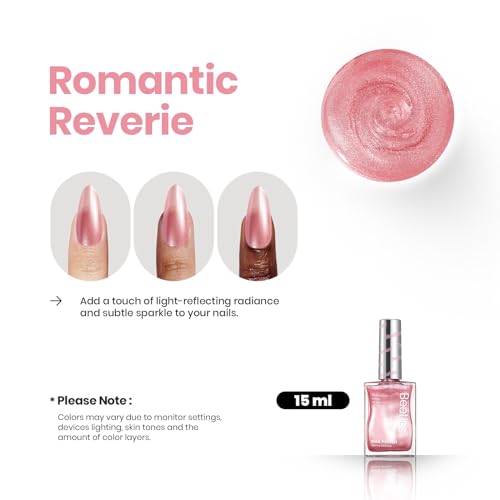 Beetles Pearl Pink Quick Dry Nail Polish - 15ML Shimmer Finish