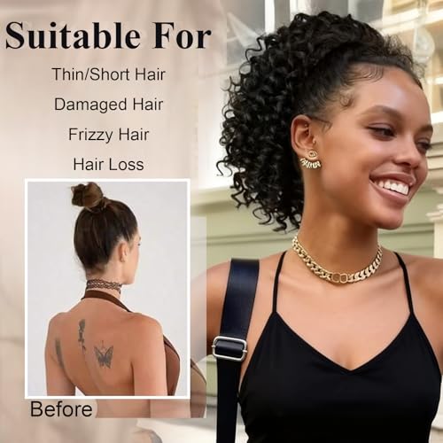 14 Inch Afro Curly Ponytail Extension for Black Women - NEOWIG