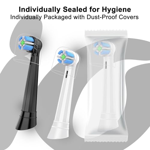 IO Toothbrush Replacement Heads for Oral B IO Series 2-10 (6PCS Black & White)