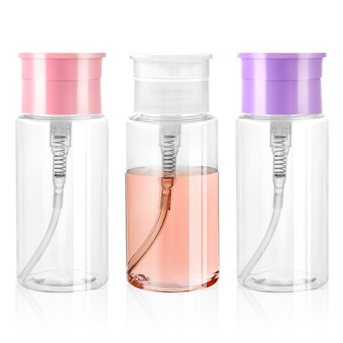 ShanySheny 5.1oz Push Down Pump Dispenser - 3-Pack Nail Polish Remover