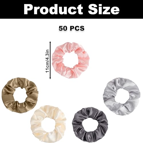 Mimalexin 50-Piece Velvet Hair Scrunchies Set - Soft Elastic Hair Ties
