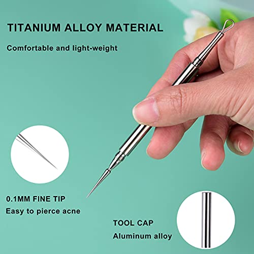 Titanium Alloy Pimple Popper Tool - 2-in-1 Blackhead & Blemish Remover