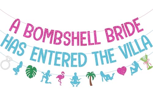 Bombshell Bride Banner Garland for Tropical Bachelorette Party