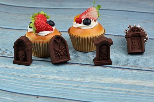 Halloween Gravestone Candy Molds - 2 Pcs Silicone Tombstone Molds