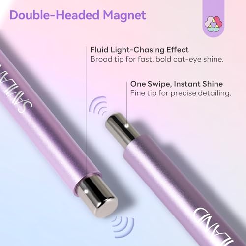 SAVILAND Double-Head Cat Eye Magnet Pen - 5X Strong Magnet, Purple