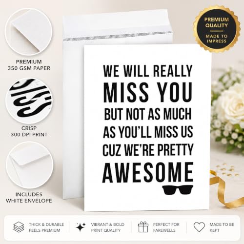 Funny Jumbo Retirement Card with Envelope - 8.5 x 11 Inch