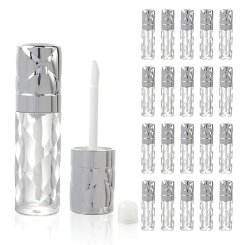COSIDEA 16pcs 5ml Empty Lip Gloss Tubes with Wands - Prismatic