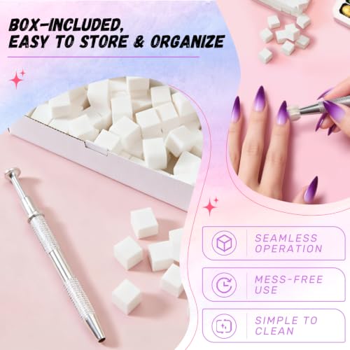 1200PCS Nail Sponges for Ombre Gel Polish Nail Art - Soft Gradient Blending Tools