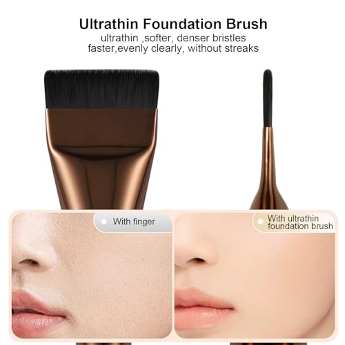 Flat Foundation Brush for Liquid Makeup - Soft Blending Spatula