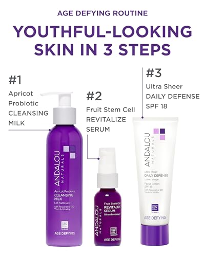 Andalou Naturals Age Defying Ultra Sheer Daily Defense SPF 18 Moisturizer 2.7 oz